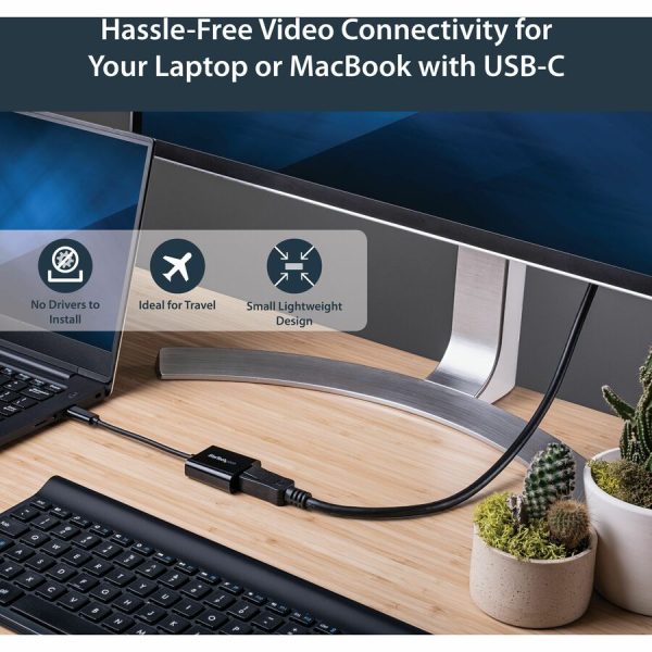 StarTech.com USB C to DisplayPort Adapter 4K 60Hz - USB Type-C to DP 1.4 Monitor Video Converter (DP Alt Mode) - Thunderbolt 3 Compatible - Image 3