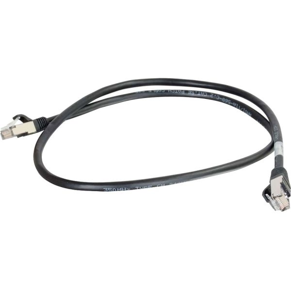 C2G 5 ft Cat5e Molded Shielded Network Patch Cable - Black - Image 2