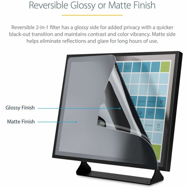 StarTech.com 19-inch 5:4 Computer Monitor Privacy Filter, Anti-Glare Privacy Screen w/51% Blue Light Reduction, +/- 30 deg. View Angle - Image 7