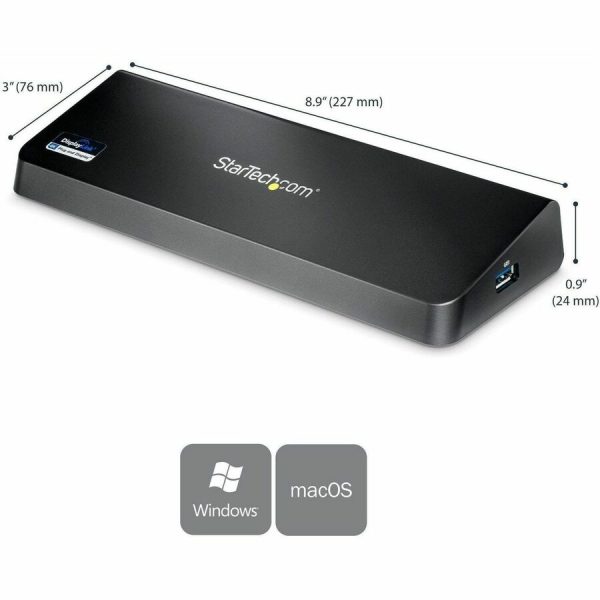 StarTech.com USB 3.0 Docking Station - Windows / macOS Compatible - Supports Dual Displays, HDMI / DisplayPort or 4K Ultra HD on a Single Monitor - USB3DOCKHDPC - Image 7