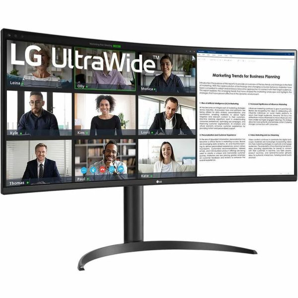 LG Ultrawide 34BR55QC-B 34" Class WQHD Curved Screen LCD Monitor - 21:9 - Textured Black - Image 2