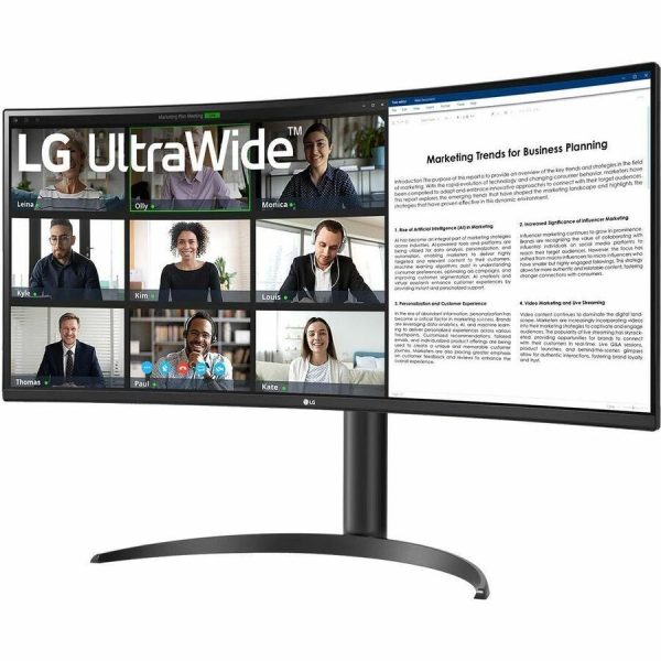 LG Ultrawide 34BR55QC-B 34" Class WQHD Curved Screen LCD Monitor - 21:9 - Textured Black - Image 3