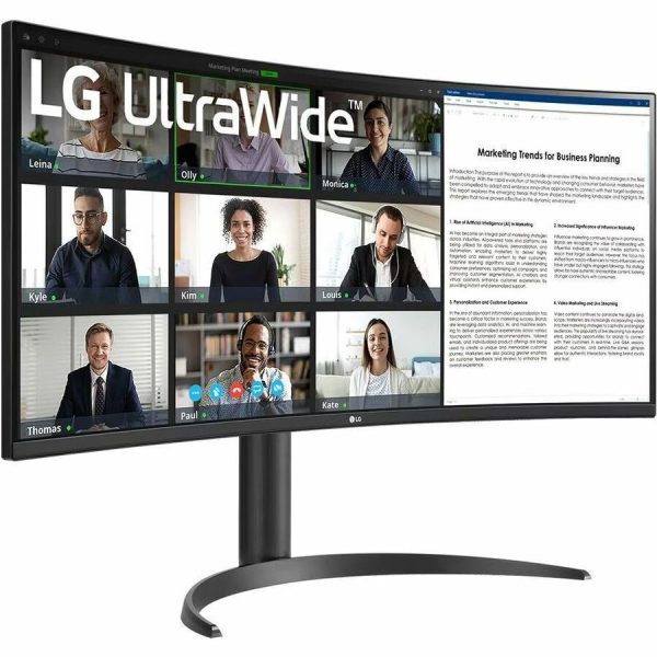 LG Ultrawide 34BR55QC-B 34" Class WQHD Curved Screen LCD Monitor - 21:9 - Textured Black - Image 13