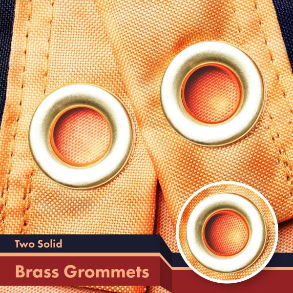 G128 10 Pack: Texas Tea-Stained Flag | 3x5 Ft | LiteWeave Pro Series Printed 300D Polyester | Vibrant Colors, Brass Grommets, Thicker and More Durable Than 100D 75D Polyester - Image 2