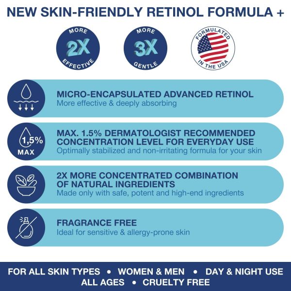 Retinol Pro Collagen Face Cream with Hyaluronic Acid   Hydrating and Firming Cream for All Skin Types   Day and Night Anti Aging Face Moisturizer for Women & Men - Image 3