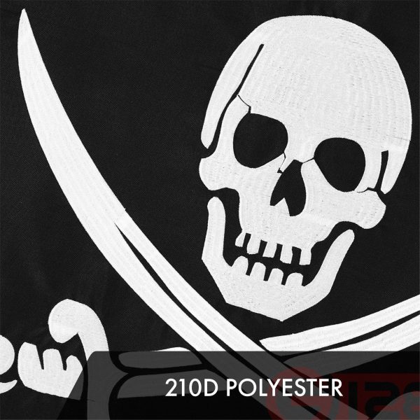 G128 3 Pack: Pirate Jolly Roger Swords Flag | 20x30 In | ToughWeave Series Embroidered 300D Polyester | Novelty Flag, Embroidered Design, Indoor/Outdoor, Brass Grommets - Image 4
