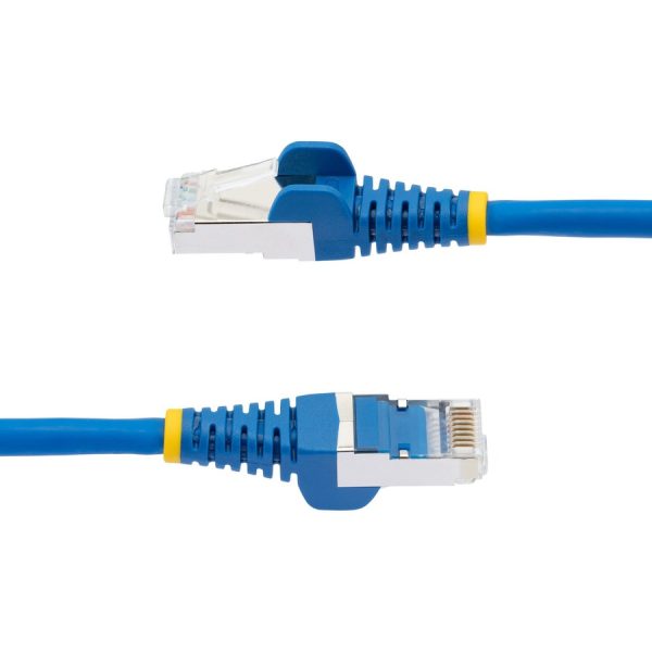 StarTech.com 4ft CAT6a Ethernet Cable, Blue Low Smoke Zero Halogen (LSZH) 10 GbE 100W PoE S/FTP Snagless RJ-45 Network Patch Cord - Image 3