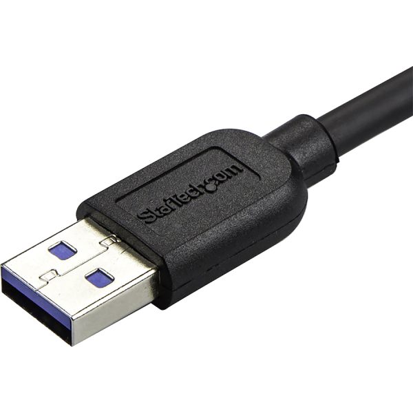 StarTech.com 2m 6 ft Slim Micro USB 3.0 (5Gbps) Cable - M/M - USB 3.0 A to Left-Angle Micro USB - USB 3.2 Gen 1 - Image 2