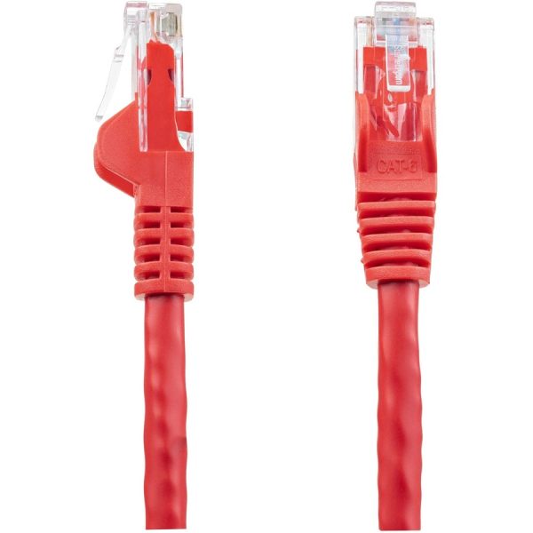 StarTech.com 9ft CAT6 Ethernet Cable - Red Snagless Gigabit - 100W PoE UTP 650MHz Category 6 Patch Cord UL Certified Wiring/TIA - Image 2