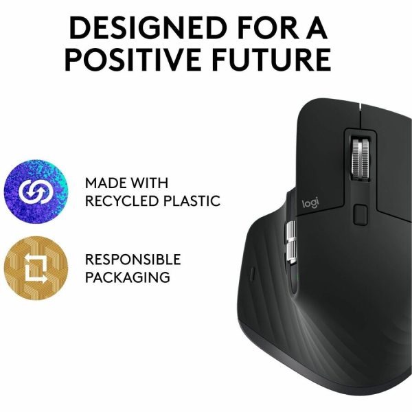 Logitech MX Master 3S - Wireless Performance Mouse with Ultra-fast Scrolling, Ergo, 8K DPI, Track on Glass, Black - Image 5