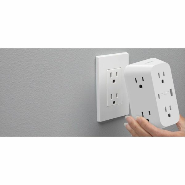Belkin 6-Outlet Surge Protector Power Strip, Wall-Mountable with 6 AC Outlets, Overvoltage Protection, LED Indicator - USB-C Port & USB-A Port w/USB-C PD Fast Charging - 1680 Joules of Protection - Image 7