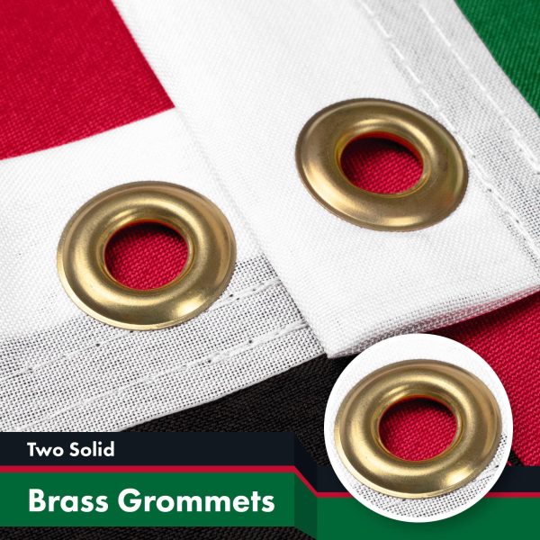 G128 3 Pack: Kenya (Kenyan) Flag | 3x5 feet | Printed 150D Indoor/Outdoor, Vibrant Colors, Brass Grommets, Quality Polyester, Much Thicker More Durable Than 100D 75D Polyester - Image 2