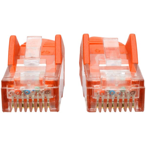 Eaton Tripp Lite Series Cat6 Gigabit Snagless Molded (UTP) Ethernet Cable (RJ45 M/M), PoE, Orange, 2 ft. (0.61 m) - Image 2