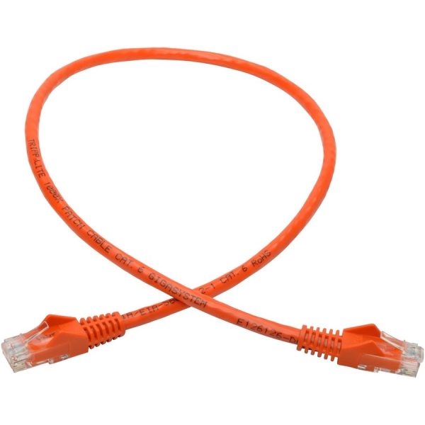Eaton Tripp Lite Series Cat6 Gigabit Snagless Molded (UTP) Ethernet Cable (RJ45 M/M), PoE, Orange, 2 ft. (0.61 m) - Image 5