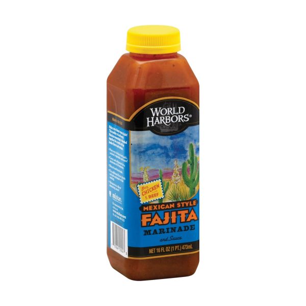 World Harbor Fajita Marinade and Sauce Mexican Style - Case of 6 - 16 Fl oz. - Image 2