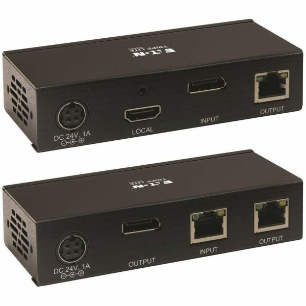 Eaton Tripp Lite Series DisplayPort over Cat6 Extender Kit, Transmitter and Receiver with Repeater, 4K, 4:4:4, PoC, 230 ft. (70.1 m), TAA - Image 2