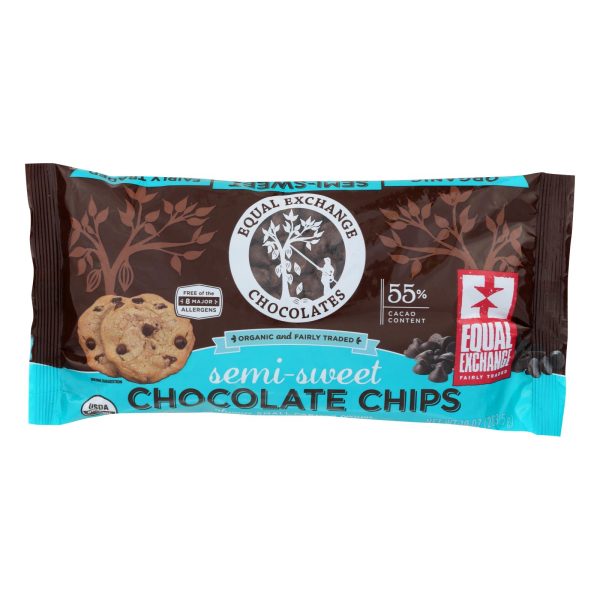 Equal Exchange Organic Chocolate Chips - Semi-Sweet - Case of 12 - 10 oz. - Image 3