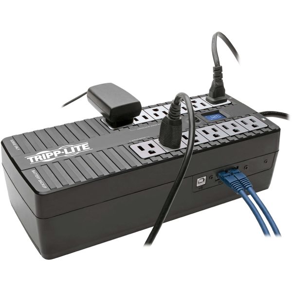 Eaton Tripp Lite Series 850VA 425W Standby UPS - 12 NEMA 5-15R Outlets, 120V, 50/60 Hz, USB, LCD, ENERGY STAR, Desktop/Wall - Image 2