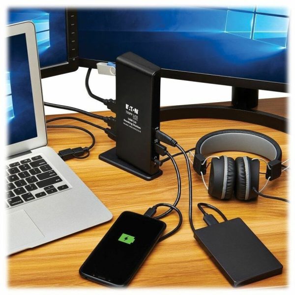 Eaton Tripp Lite Series USB-A / USB-C Dual Display Docking Station - 1080p 60 Hz HDMI, USB 3.x (5Gbps) and USB 2.0 Hub Ports, GbE - Image 2