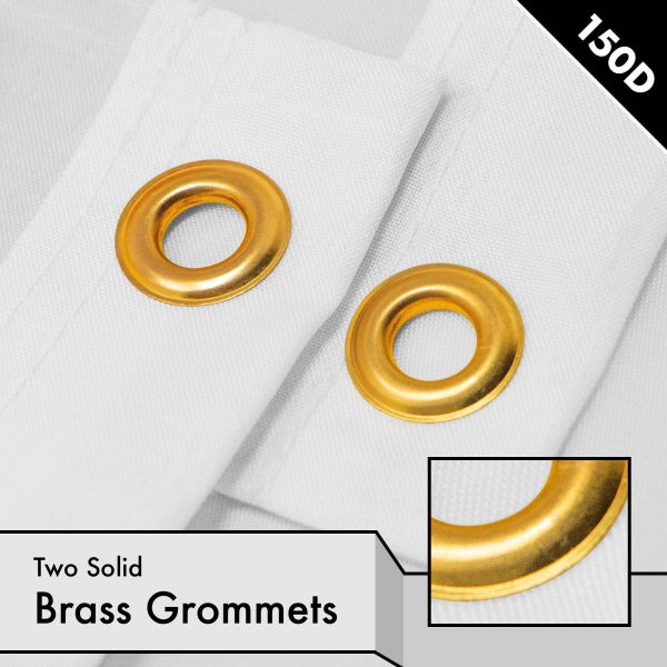 G128 10 Pack: Solid White Color Flag | 2.5x4 Ft | LiteWeave Pro Series Printed 150D Polyester | Indoor/Outdoor, Vibrant Colors, Brass Grommets, Thicker and More Durable Than 100D 75D Polyester - Image 2