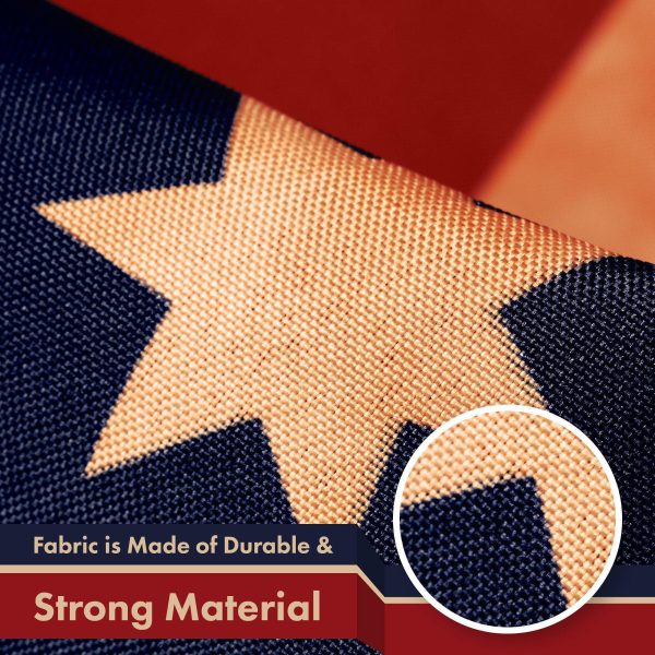 G128 2 Pack: Bennington 76 Tea-Stained Flag | 3x5 Ft | LiteWeave Pro Series Printed 300D Polyester | Historical Flag, Vibrant Colors, Brass Grommets, Thicker and More Durable Than 100D 75D Polyester - Image 4