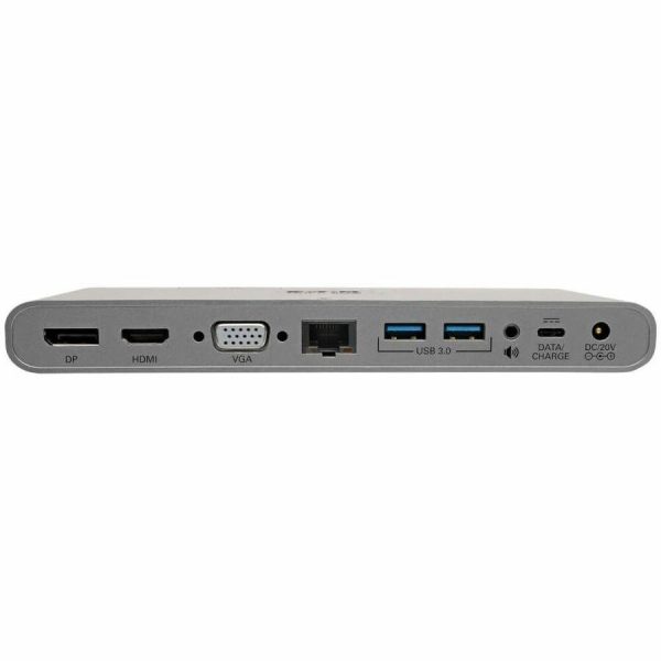 Eaton Tripp Lite Series USB-C Dock, Triple Display - 4K HDMI/DisplayPort, VGA, USB 3.x (5Gbps), USB-A/C Hub Ports, GbE, 100W PD Charging - Thunderbolt 3, Silver - Image 5