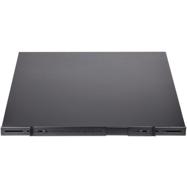 StarTech.com 1U 4-Post 19.5 to 38in Adjustable Mounting Depth Rack Mount Shelf - Heavy Duty Fixed Rack Shelf - 330 lb / 150kg - 27.5in Deep - Image 4