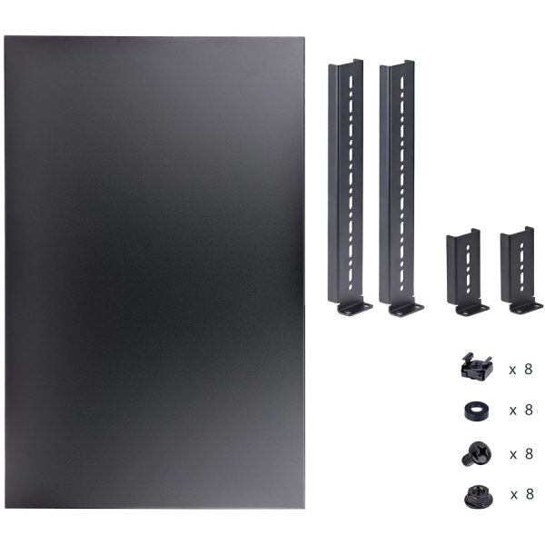 StarTech.com 1U 4-Post 19.5 to 38in Adjustable Mounting Depth Rack Mount Shelf - Heavy Duty Fixed Rack Shelf - 330 lb / 150kg - 27.5in Deep - Image 7