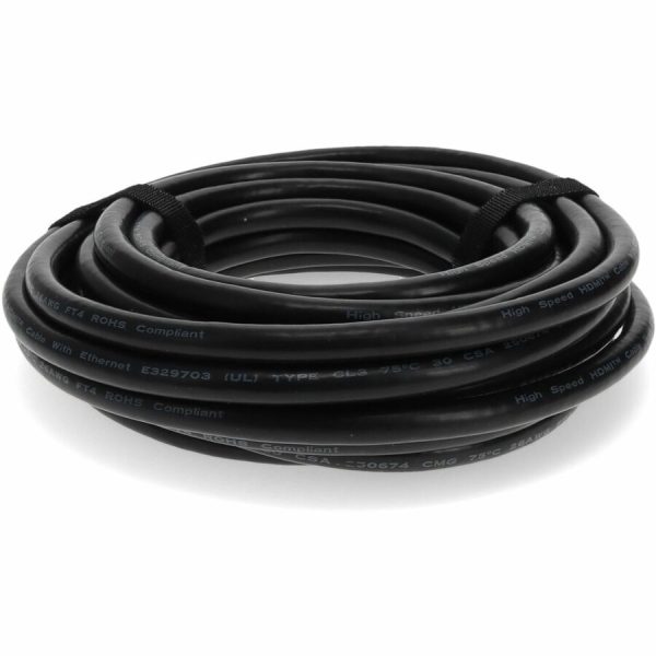 25ft HDMI 1.4 Male to HDMI 1.4 Male Black Cable Which Supports Ethernet Channel For Resolution Up to 4096x2160 (DCI 4K) - Image 4