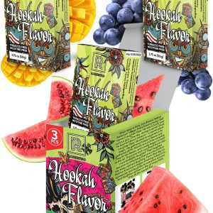 Chill Hookah Flavors Set   3 x 50g non tobacco hookah flavor for your Hookah Bowl (Mango   Sweet watermelon   Black grape) Hookah Bundle Pack of 3   Try these Tobacco Free Shisha