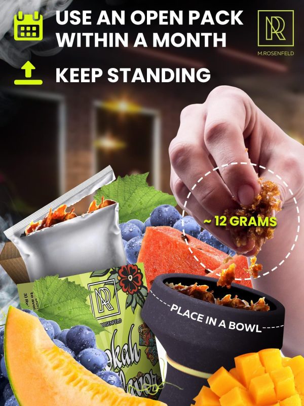 Chill Hookah Flavors Set   3 x 50g non tobacco hookah flavor for your Hookah Bowl (Mango   Sweet watermelon   Black grape) Hookah Bundle Pack of 3   Try these Tobacco Free Shisha - Image 6
