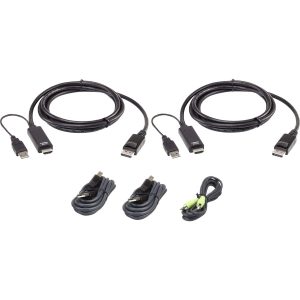 ATEN 1.8M USB Universal Dual Display Secure KVM Cable Kit New