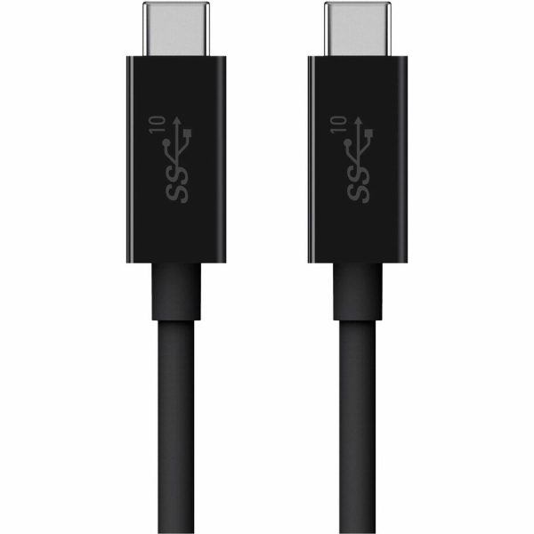 Belkin 100W USB-C to USB-C Cable - USB 3.1 - 10 Gbps - 4K Audio/Video - M/M - 1m/3.3ft - Black - Image 2