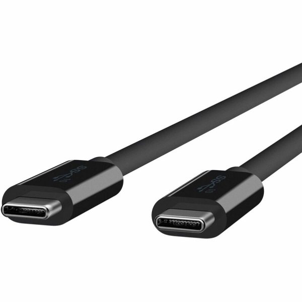 Belkin 100W USB-C to USB-C Cable - USB 3.1 - 10 Gbps - 4K Audio/Video - M/M - 1m/3.3ft - Black - Image 4