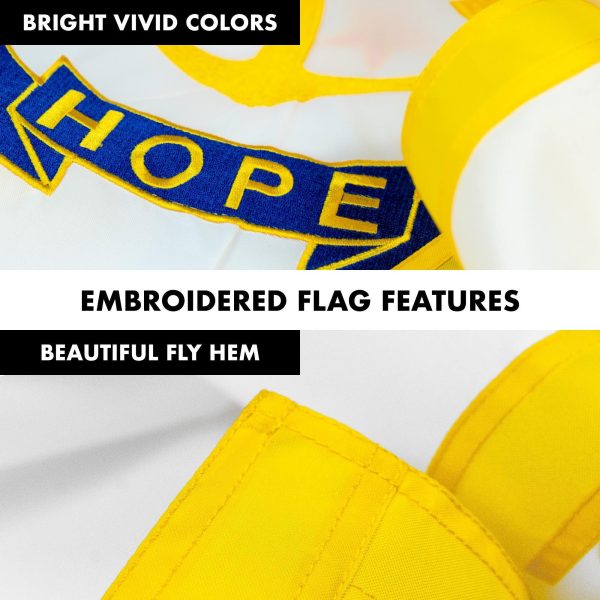 G128 Combo Pack: 5 Ft Tangle Free Aluminum Spinning Flagpole (Black) & Rhode Island RI State Flag 2x3 Ft, ToughWeave Series Embroidered 300D Polyester | Pole with Flag Included - Image 5