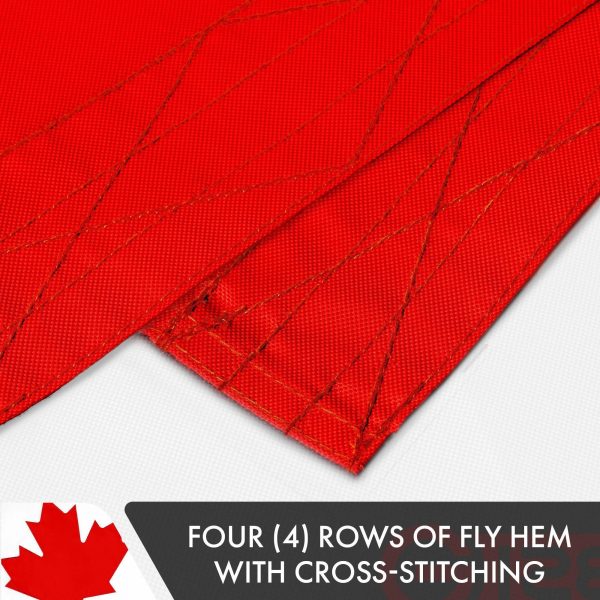 Canada Canadian Flag 5x8 FT Flag Double-Sided Embroidered Polyester By G128 - Image 6