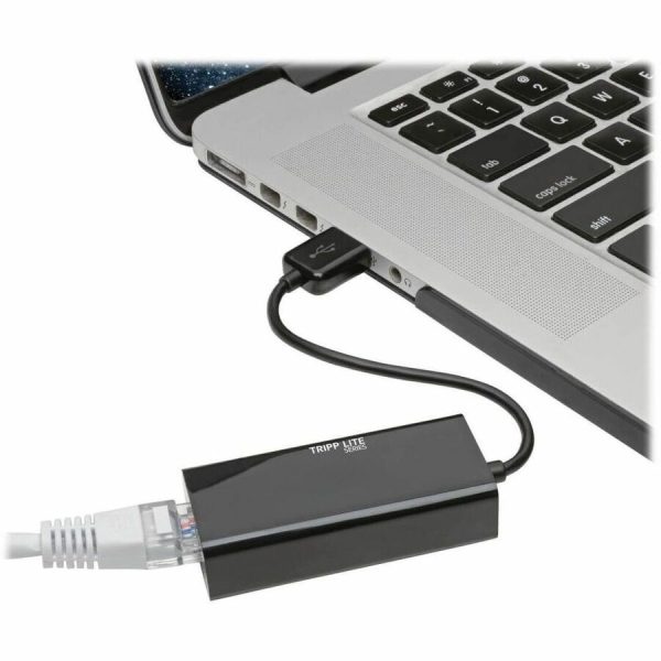 Eaton Tripp Lite Series USB 2.0 Ethernet NIC Adapter - 10/100 Mbps, RJ45, Black - Image 2