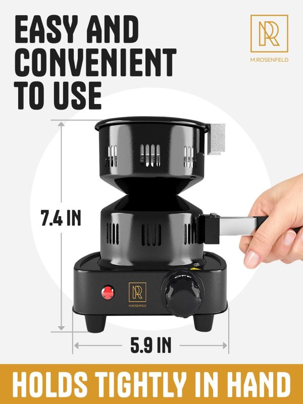 Premium Hookah Coal Burner for Hookah – FIRE Tower Multipurpose Electric Stove for Hookah coals Burner for Shisha Free Hookah Tongs overheat Protection Hookah Charcoal Burner for Hookah Cubes - Image 3