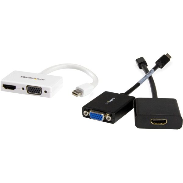 StarTech.com Travel A/V Adapter - 2-in-1 Mini DisplayPort to HDMI or VGA Converter - White - Image 4