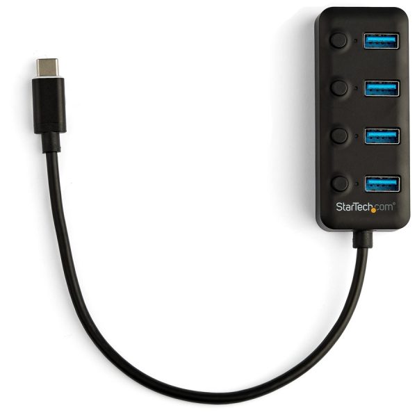 StarTech.com 4 Port USB C Hub - 4x USB 3.0 Type-A with Individual On/Off Port Switches - SuperSpeed 5Gbps USB 3.2 Gen 1 - Bus Powered - Image 4