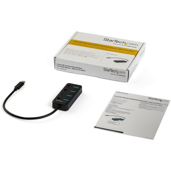 StarTech.com 4 Port USB C Hub - 4x USB 3.0 Type-A with Individual On/Off Port Switches - SuperSpeed 5Gbps USB 3.2 Gen 1 - Bus Powered - Image 5