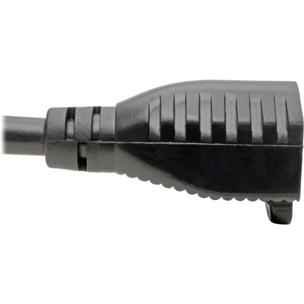 Eaton Tripp Lite Series Power Cord Adapter, NEMA 5-15R to NEMA L5-15P - Heavy-Duty, 15A, 120V, 14 AWG, 1 ft. (0.31 m), Black - Image 4