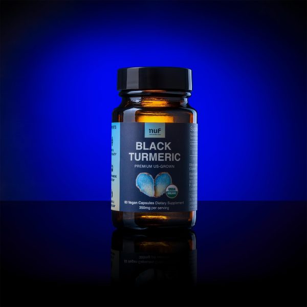 NUF  Organic Black Turmeric 350mg Whole Root Vegan Capsules  US Grown  Gluten Free   Non GMO  Joint Support   Healthy Inflammatory Response   Proper Immune Function - Image 3