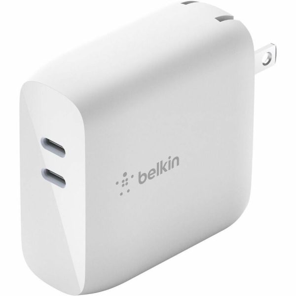 Belkin BoostCharge Dual USB-C Power Delivery GaN Wall Charger 68W Laptop Chromebook Charging - Power Adapter - Image 5