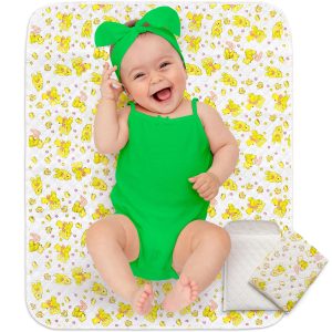 Baby Changing Mat   315 x 255 inch Waterproof Portable Travel Changing Pad   Wipeable Liners with Reinforced Double Seams   Change Diaper On The Go  Foldable Large Baby Nappy Changer Mat