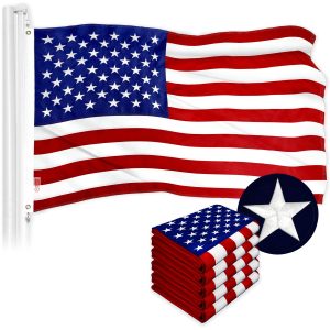 USA American Flag 4x6FT 5-Pack Embroidered Polyester By G128