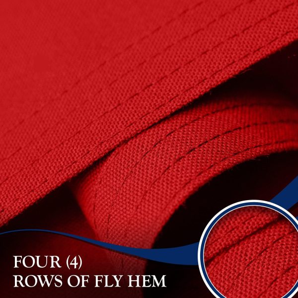 G128 3 Pack: Georgia GA State Flag | 2.5x4 Ft | StormFlyer Series Embroidered 220GSM Spun Polyester | Embroidered Design, Indoor/Outdoor, Brass Grommets, Heavy Duty, All Weather - Image 4