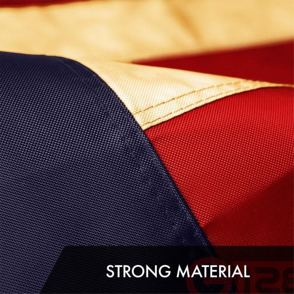 G128 3 Pack: Betsy Ross 1776 Tea-Stained Flag | 4x6 Ft | ToughWeave Pro Series Embroidered 420D Polyester | Historical Flag, Embroidered Design, Indoor/Outdoor, Brass Grommets, High Quality - Image 4