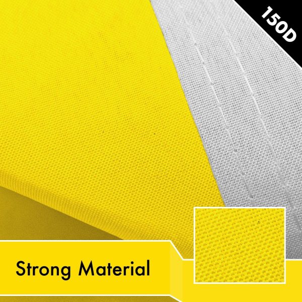 Solid Yellow Color Flag 3x5 Ft 2-Pack Printed 150D Polyester By G128 - Image 4