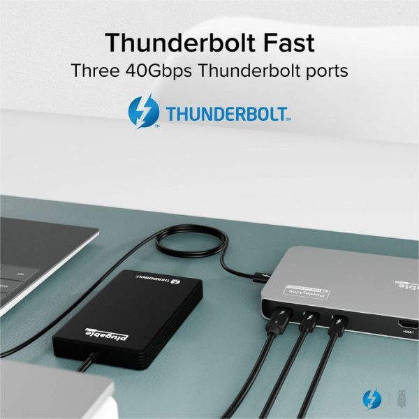 Plugable Thunderbolt 4 Dock for Quad Monitors 100W, Thunderbolt Docking Station - Image 5